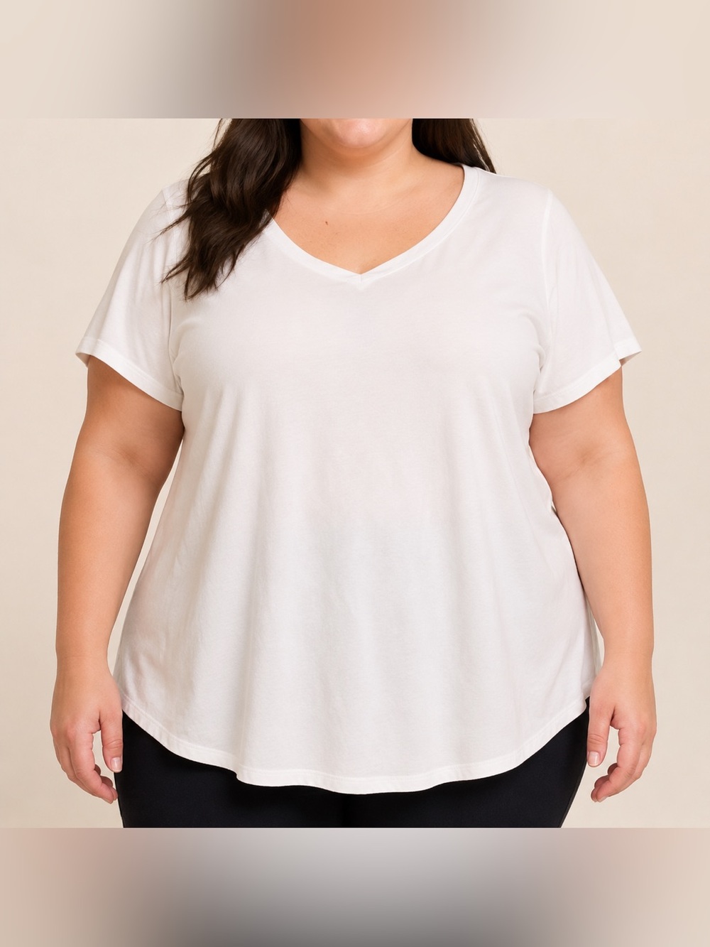 Torrid Size 3 White Super Soft Cotton Modal Relaxed Tee Plus 3X